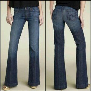 Citizens of Humanity Jeans Womens Faye 003 Low Waist Full Leg Flare 27x32 EUC